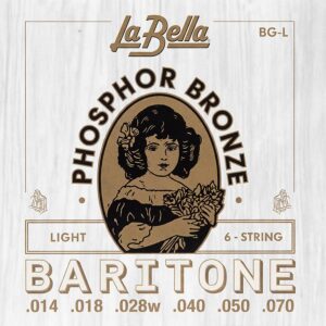 La Bella Acoustic Baritone Guitar Phosphor Bronze .014-.070 Round Wound Light