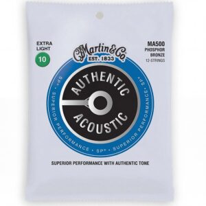 Martin Authentic Acoustic Guitar Strings 12-String MA500 10/47 Extra Light