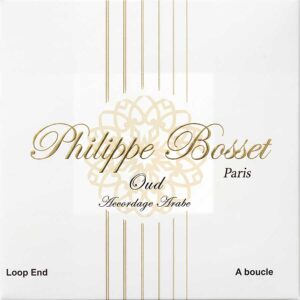 Oud Arabic tuning Set, 11-String, silver/clear nylon, Loop End Normal Tension Stärken: .028/.028 – .031/.031 – .024w/.024w – .029w/.029w – .032w/.032w – .043w